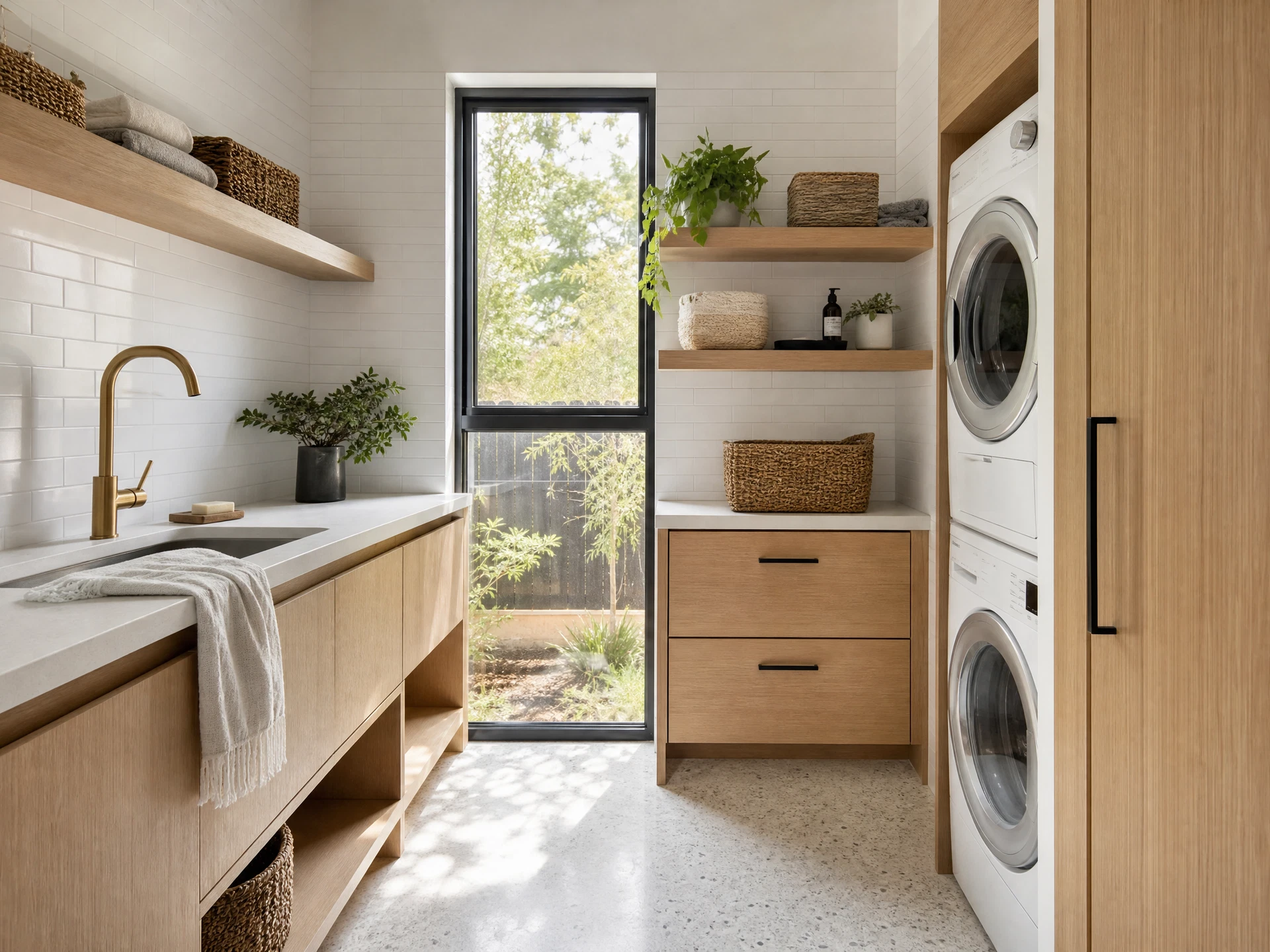 Terrazzo utility room tile