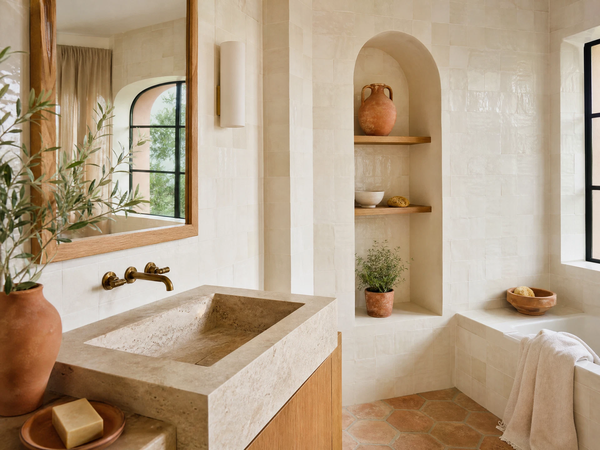 Bathroom tile installation