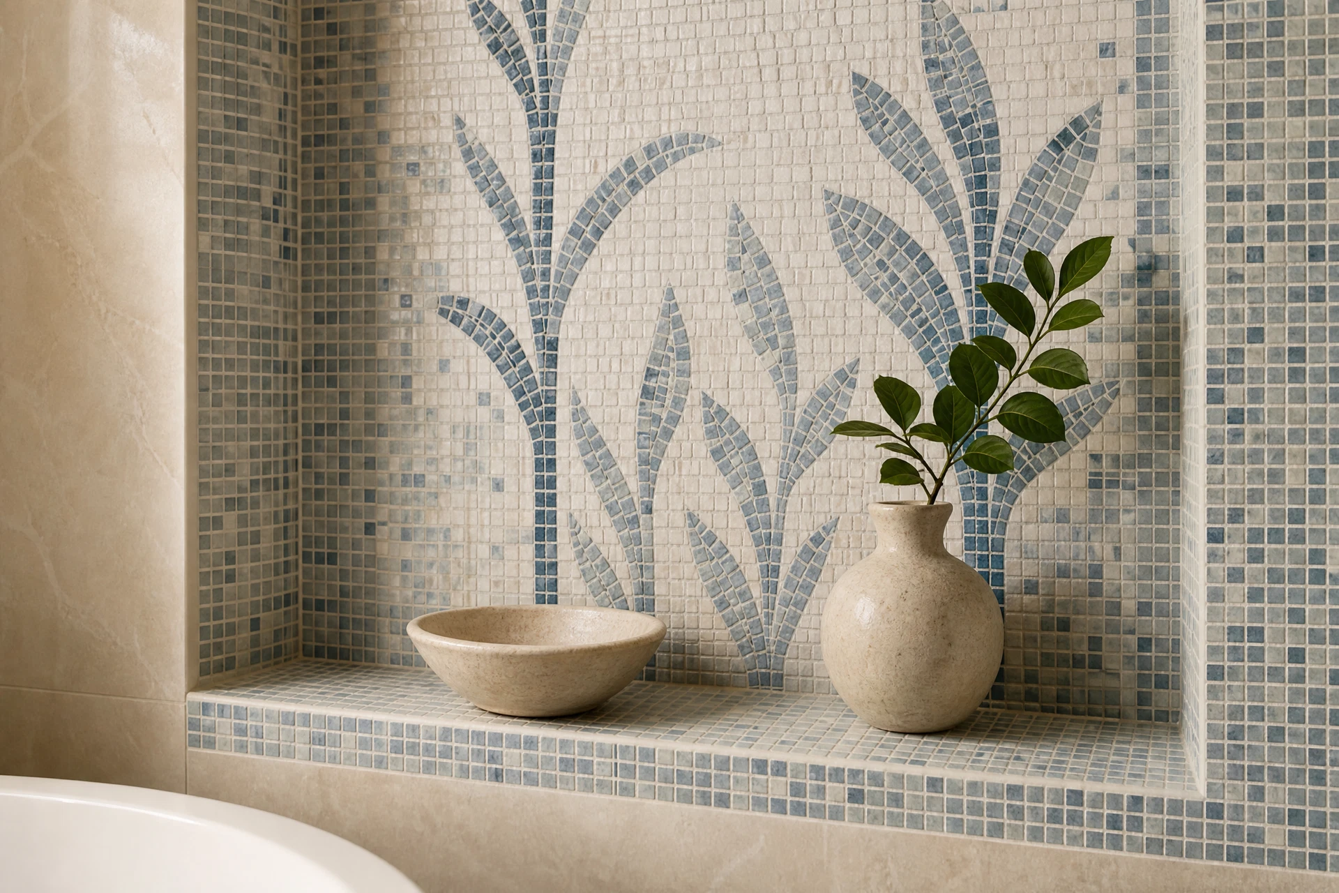 Mosaic tile installation